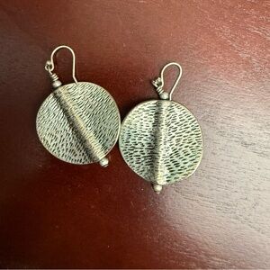 Elegant Silver Textured Earrings